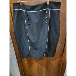 DE Collection Black Knee Length Skirt Sz XL